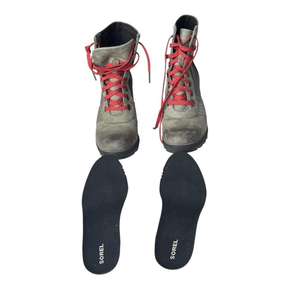 Sorel Lexie Wedge waterproof upper lace up in Quarry grey color | Size 7 - Picture 9 of 16